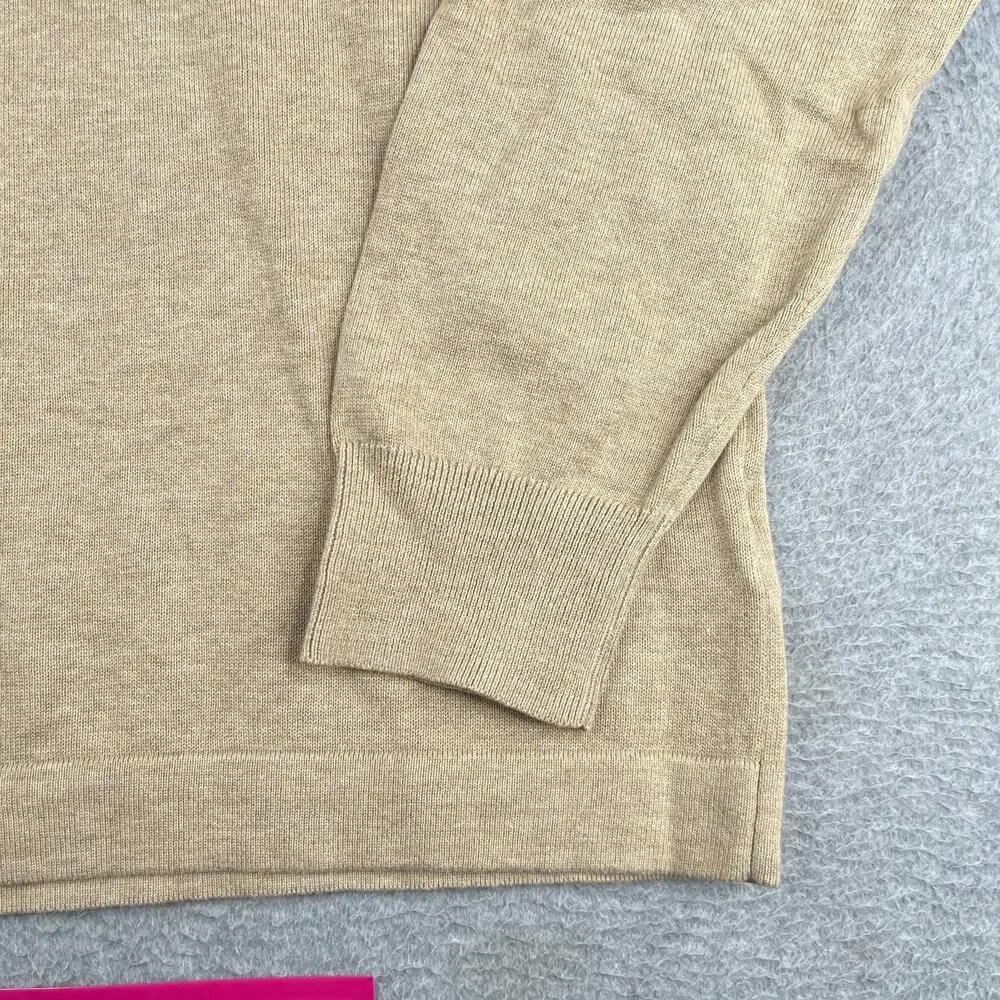 J Crew Crew Neck Sweatshirt Beige Heather Knit Mens Size Large